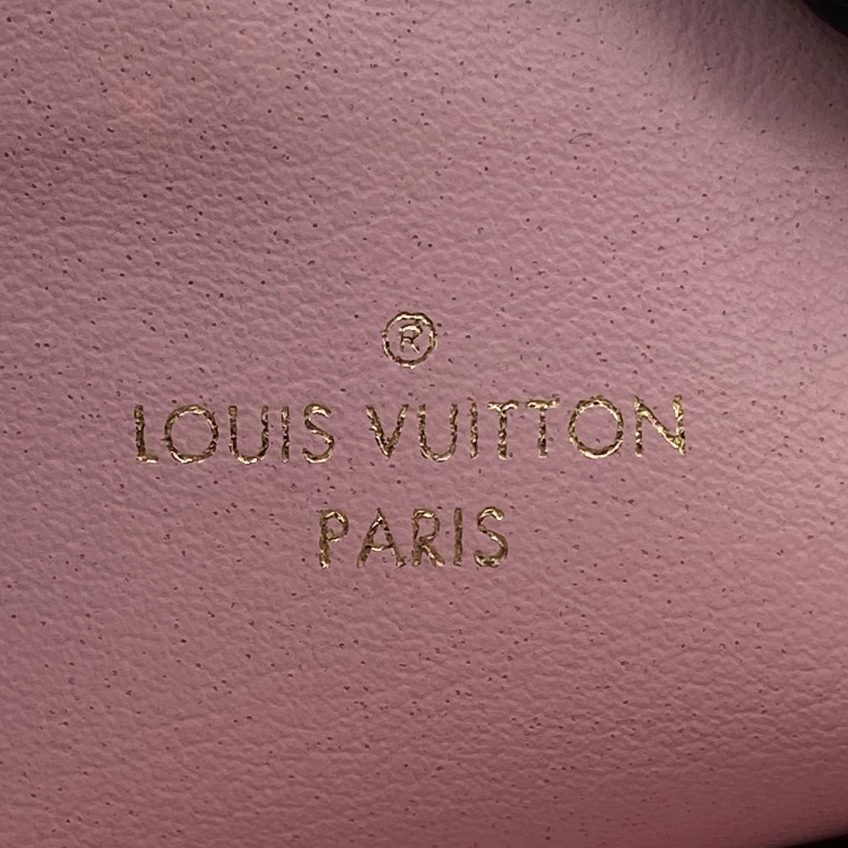 Louis Vuitton Damier Azur Pochette Felicie Chain Wallet Rose Ballerine