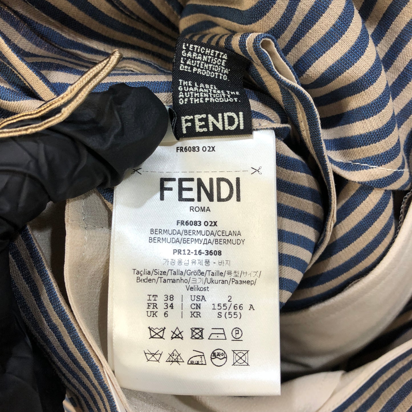 Fendi Striped Balloon Pants Size 38