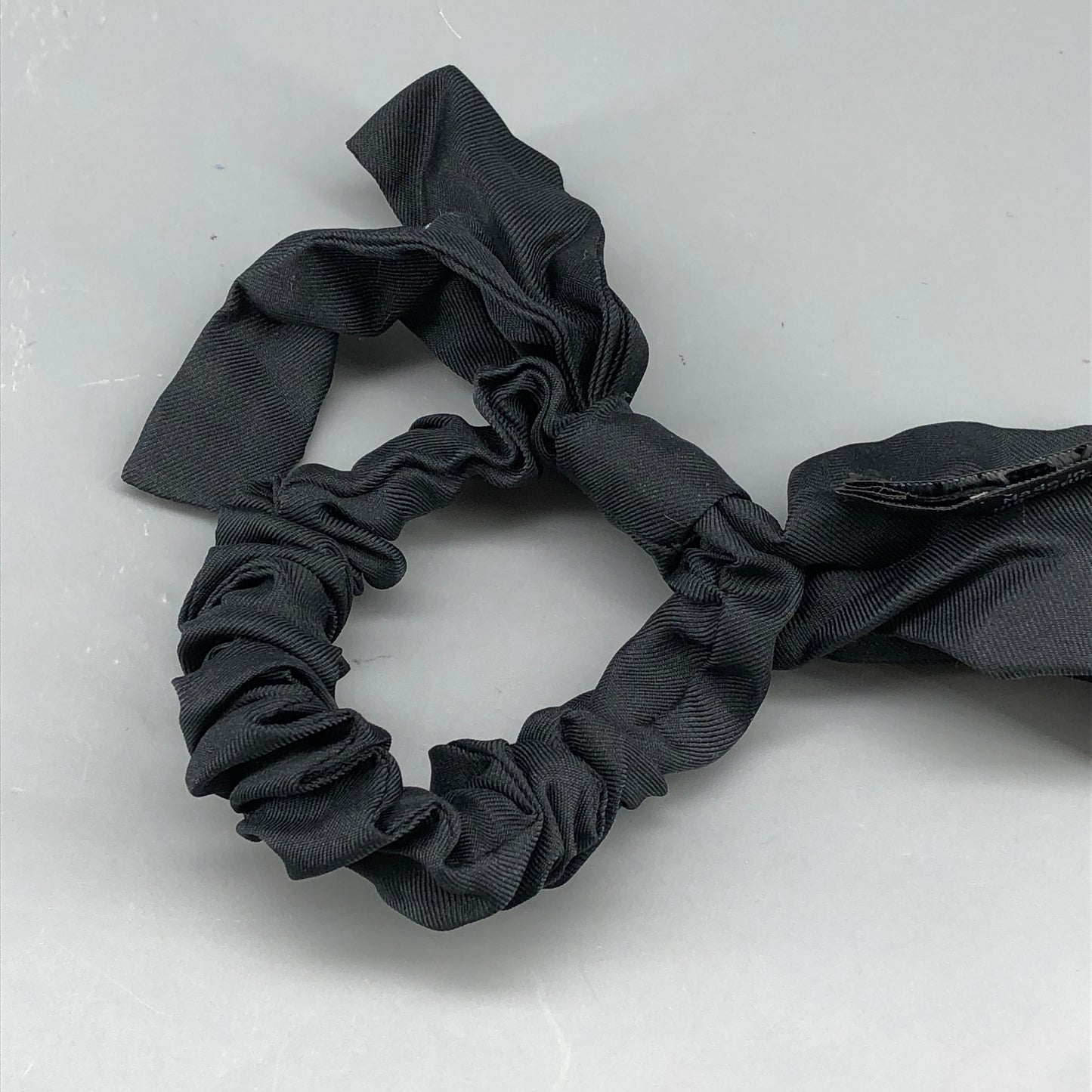 Chanel Logo Scrunchie with Bow Black