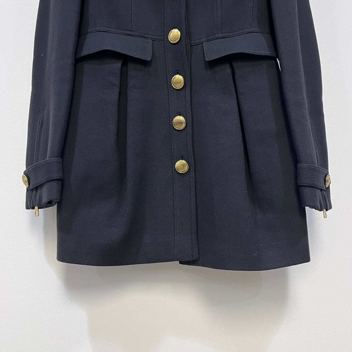Burberry Navy Blue Military Trench Coat US size 4
