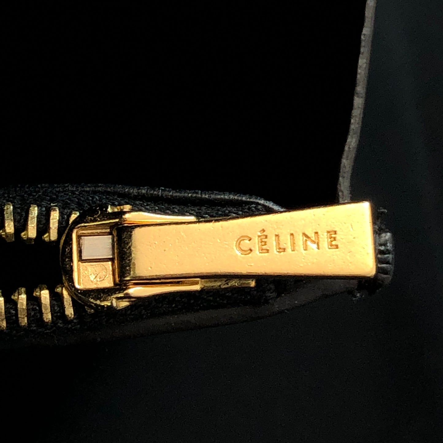 Celine Genuine Python & Smooth Calfskin Envelope Chain Shoulder Bag Black