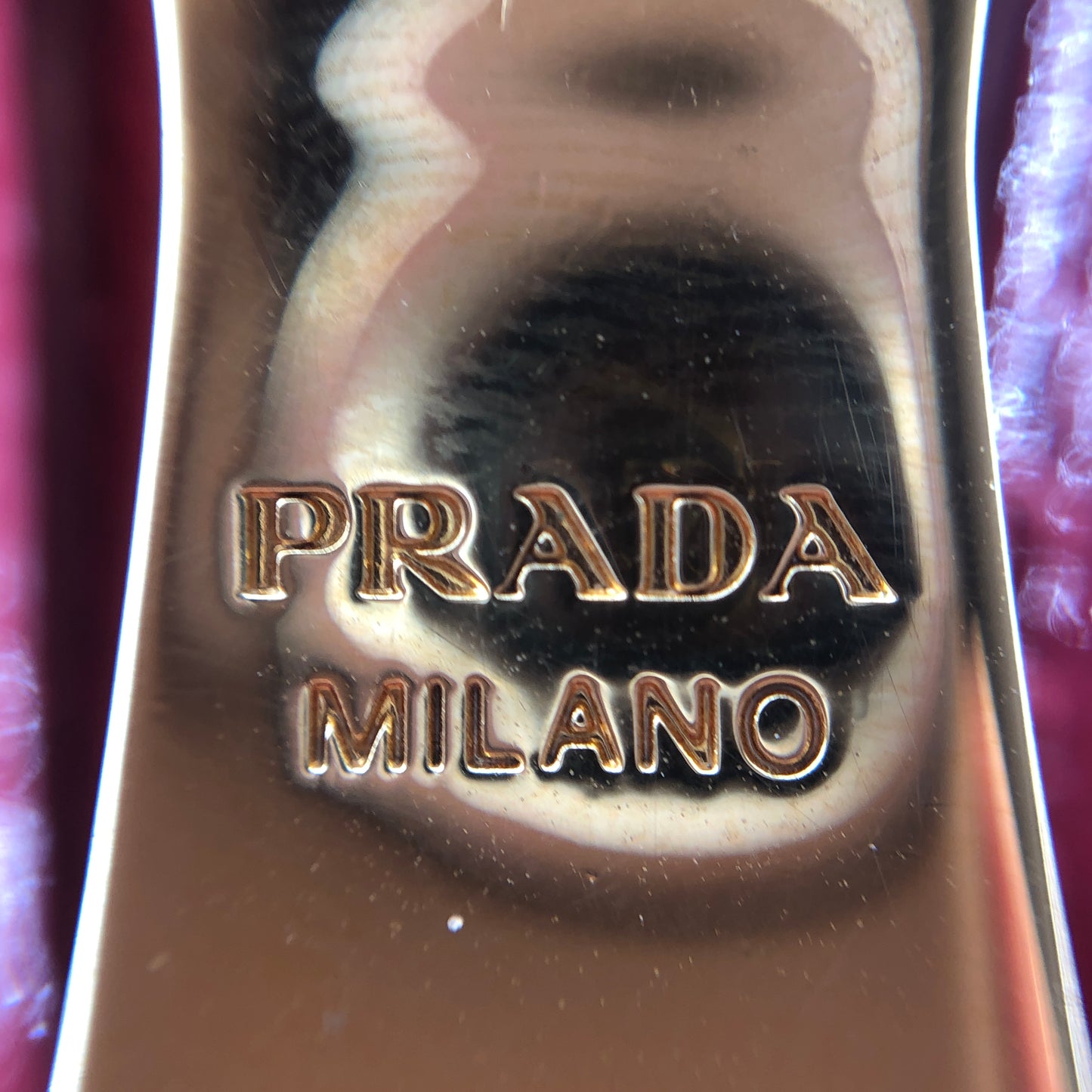 Prada Vernice Saffiano Promenade Dome Satchel Bag Red