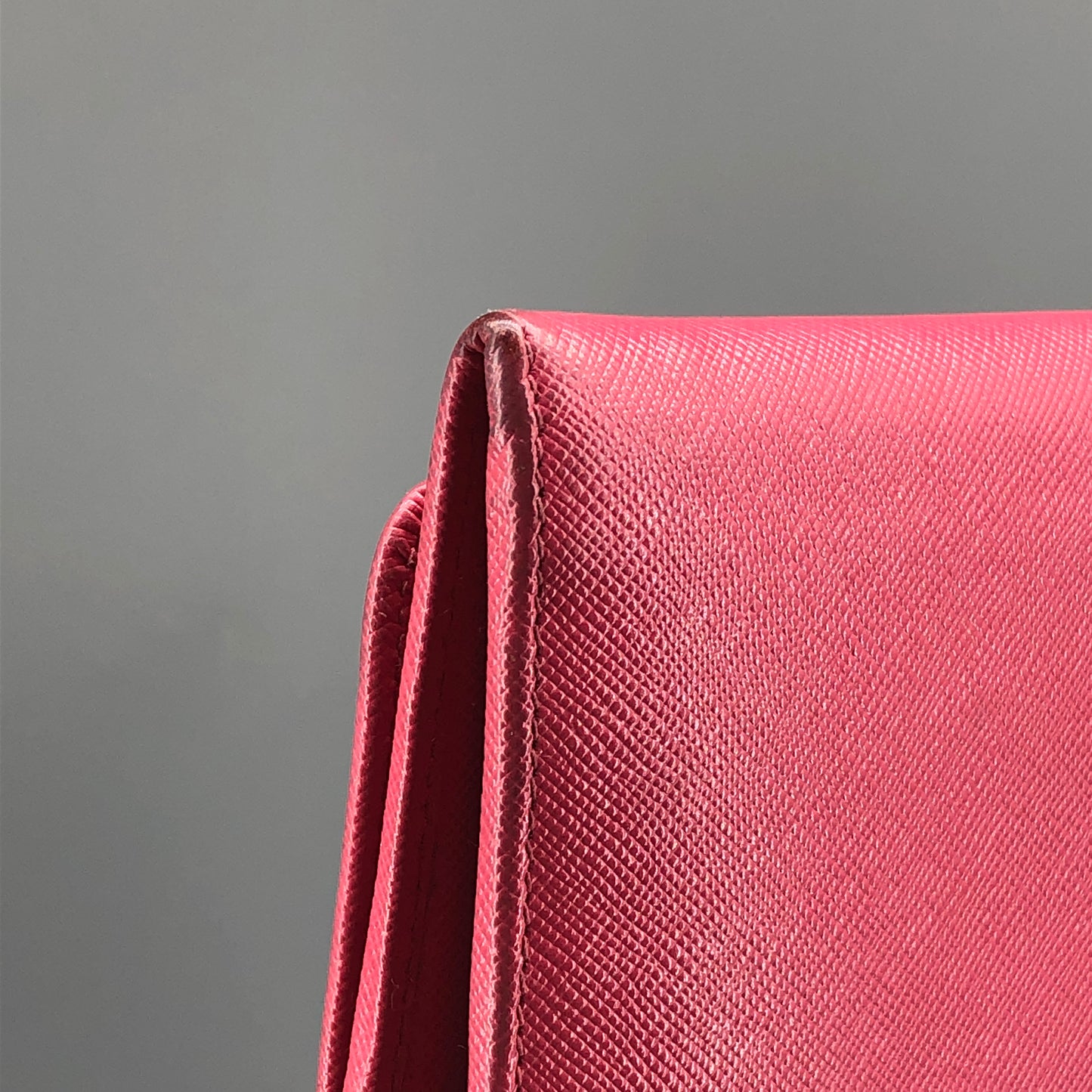 Prada Saffiano Leather WOC Wallet On Chain Hot Pink