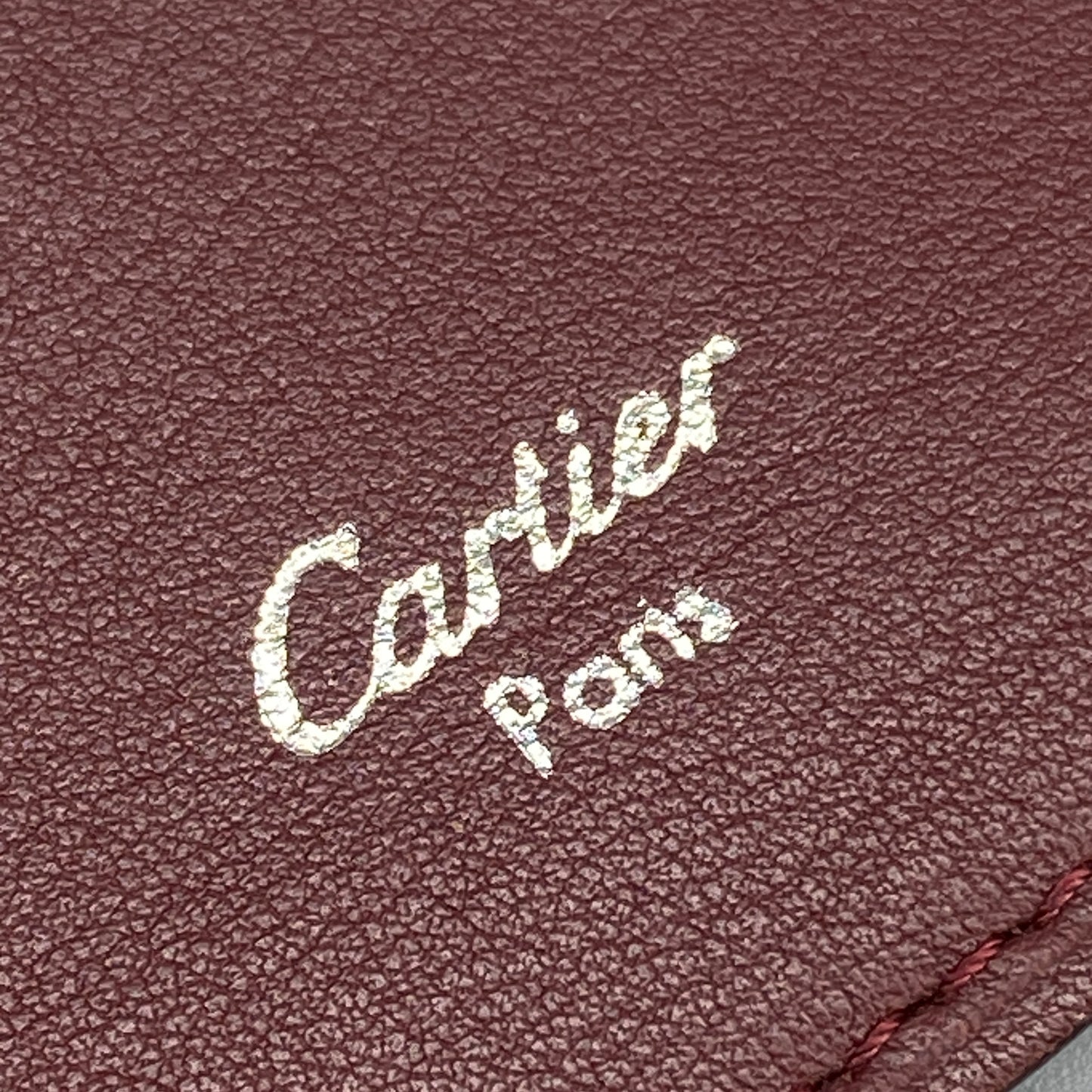 Cartier Black Smooth Leather Bi-fold Short Wallet