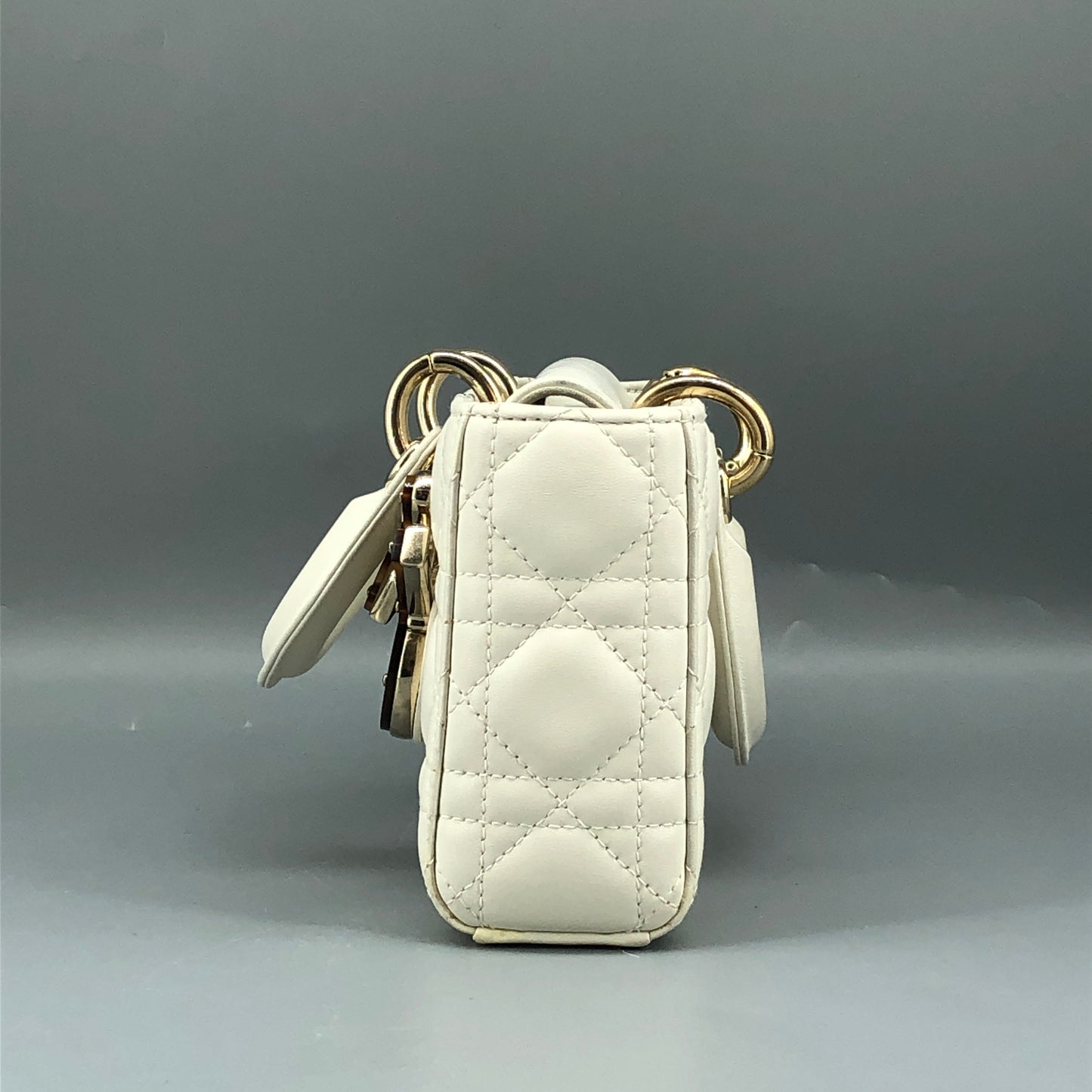 Christian Dior Lady D-Joy Small Crossbody Bag Cream