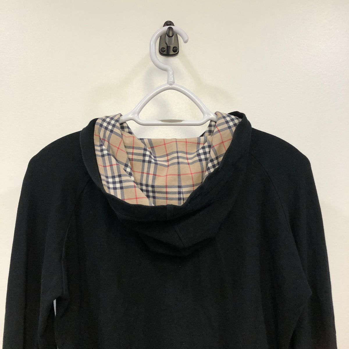 Burberry Black Hooded Zip Up Jacket Size M