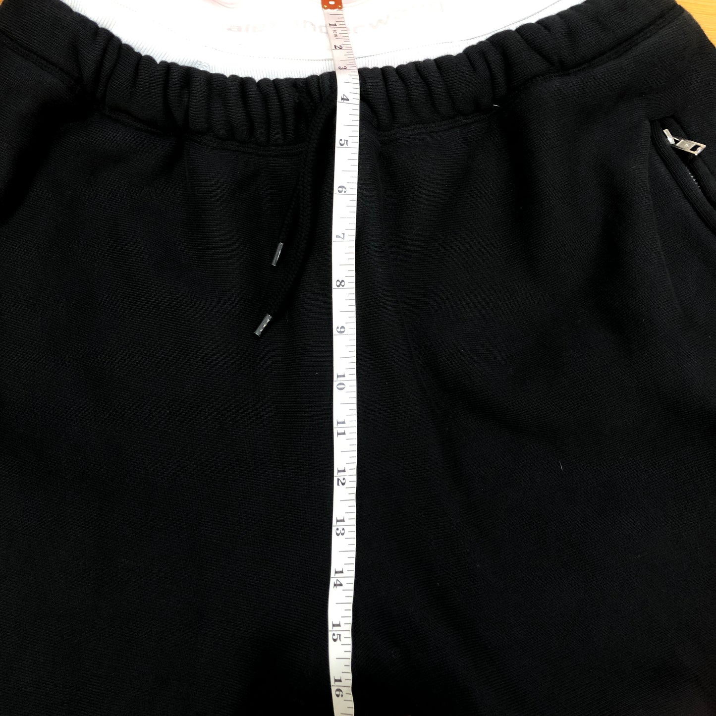 Alexander Wang Black Layered Waist Wide Leg Sweatpants Size M
