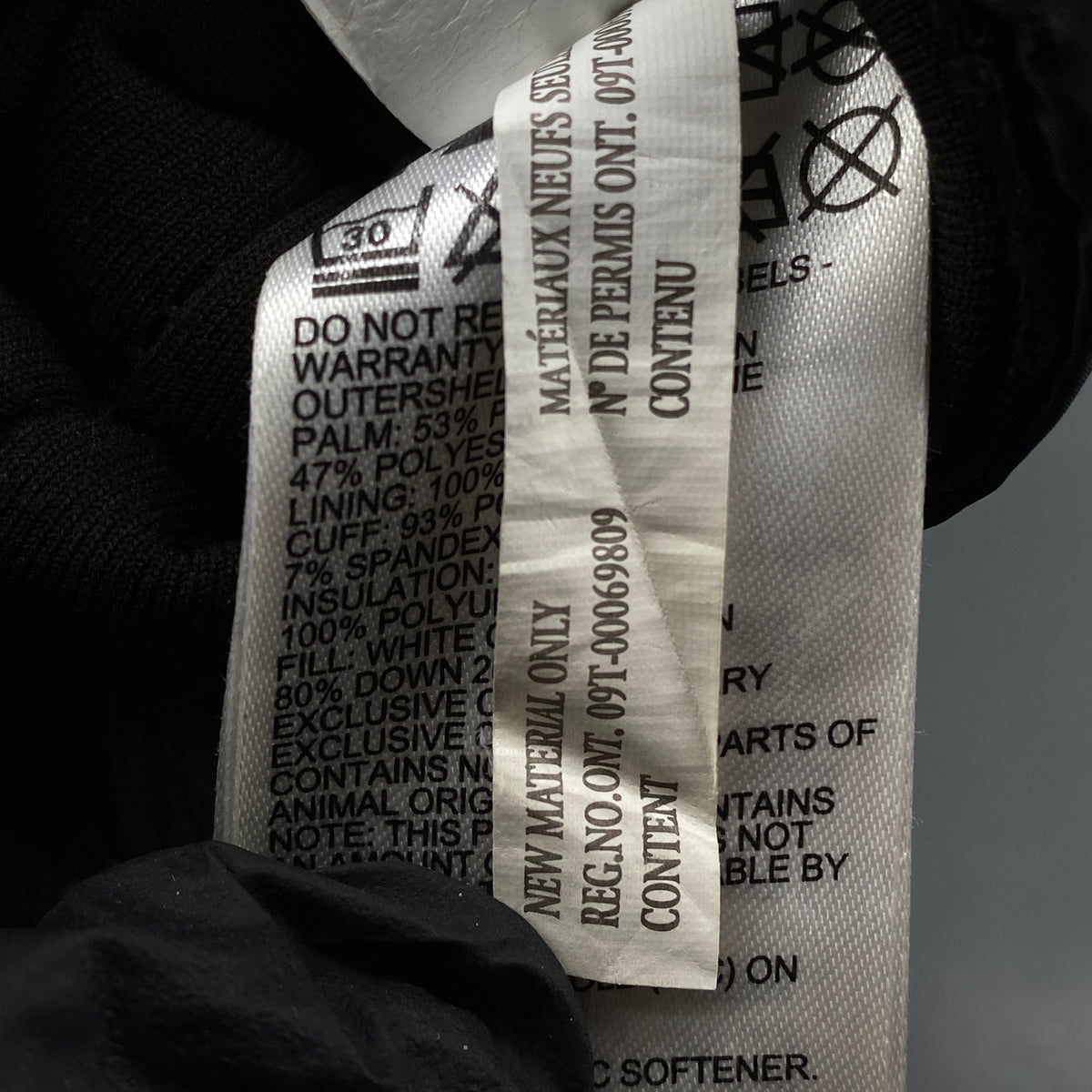 Canada Goose Black Insulated Winter Gloves Size S