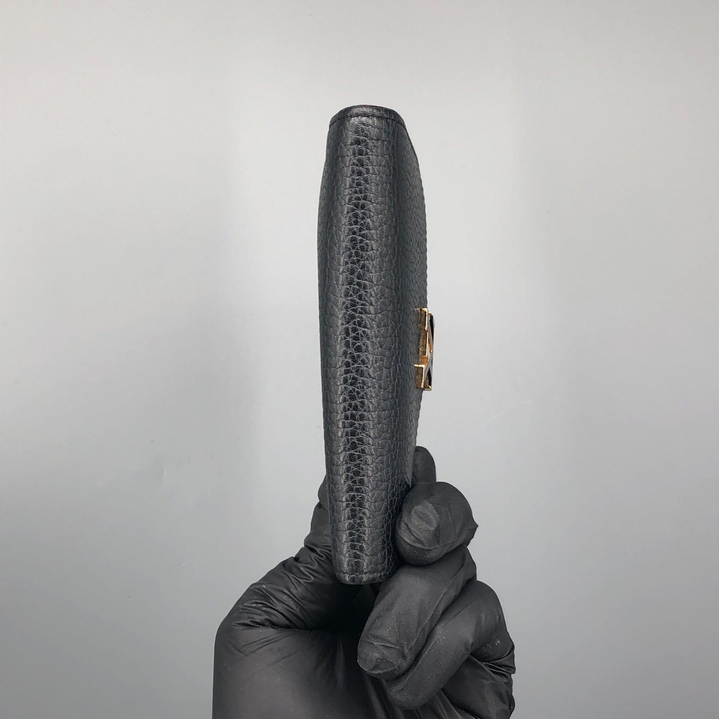 Louis Vuitton Black Taurillon Leather LV Twist Compact Wallet