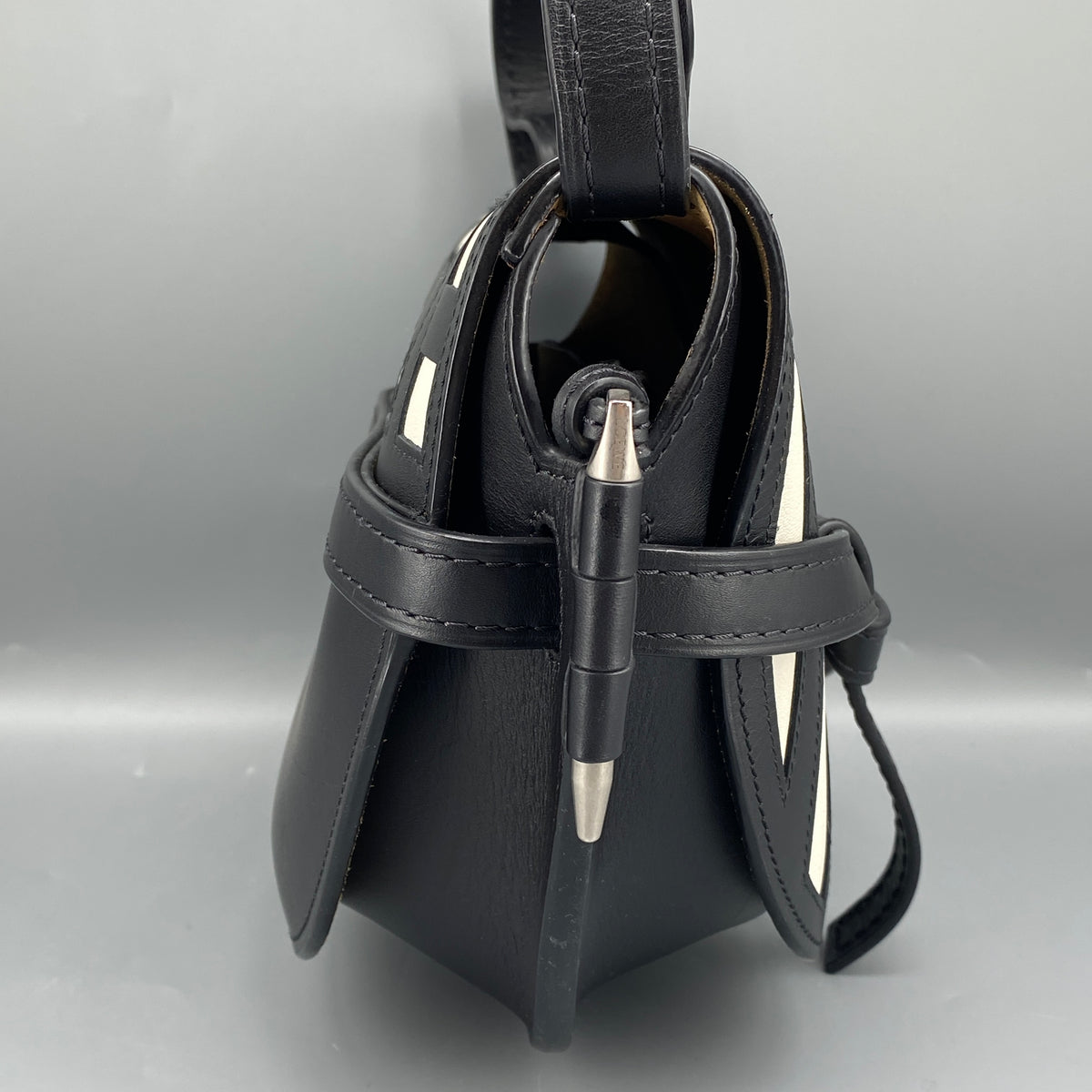 Loewe  Gate Grid  Crossbody Bag Black White Checkered