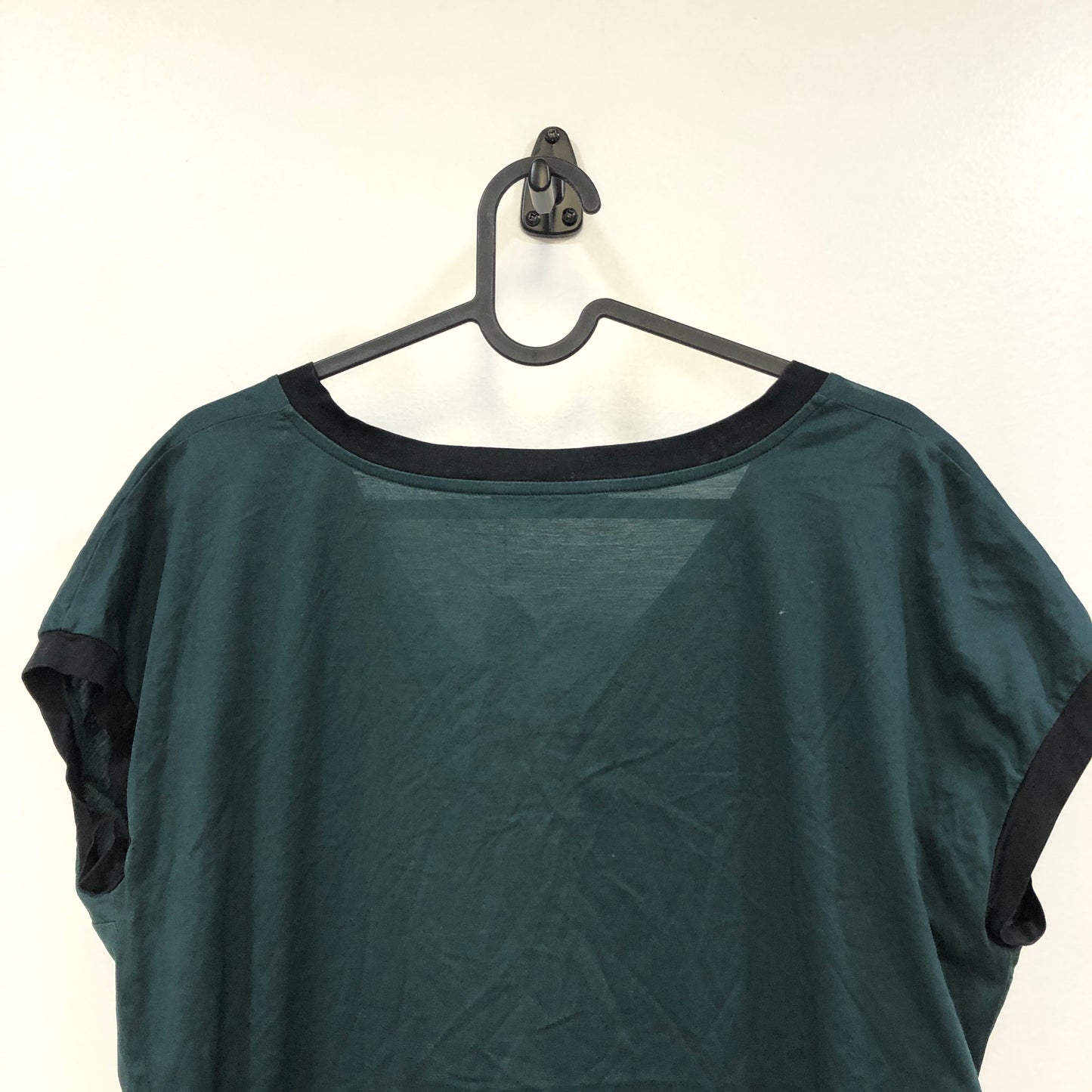 Prada Deep Teal V-neck Short Sleeve T-shirt Size M