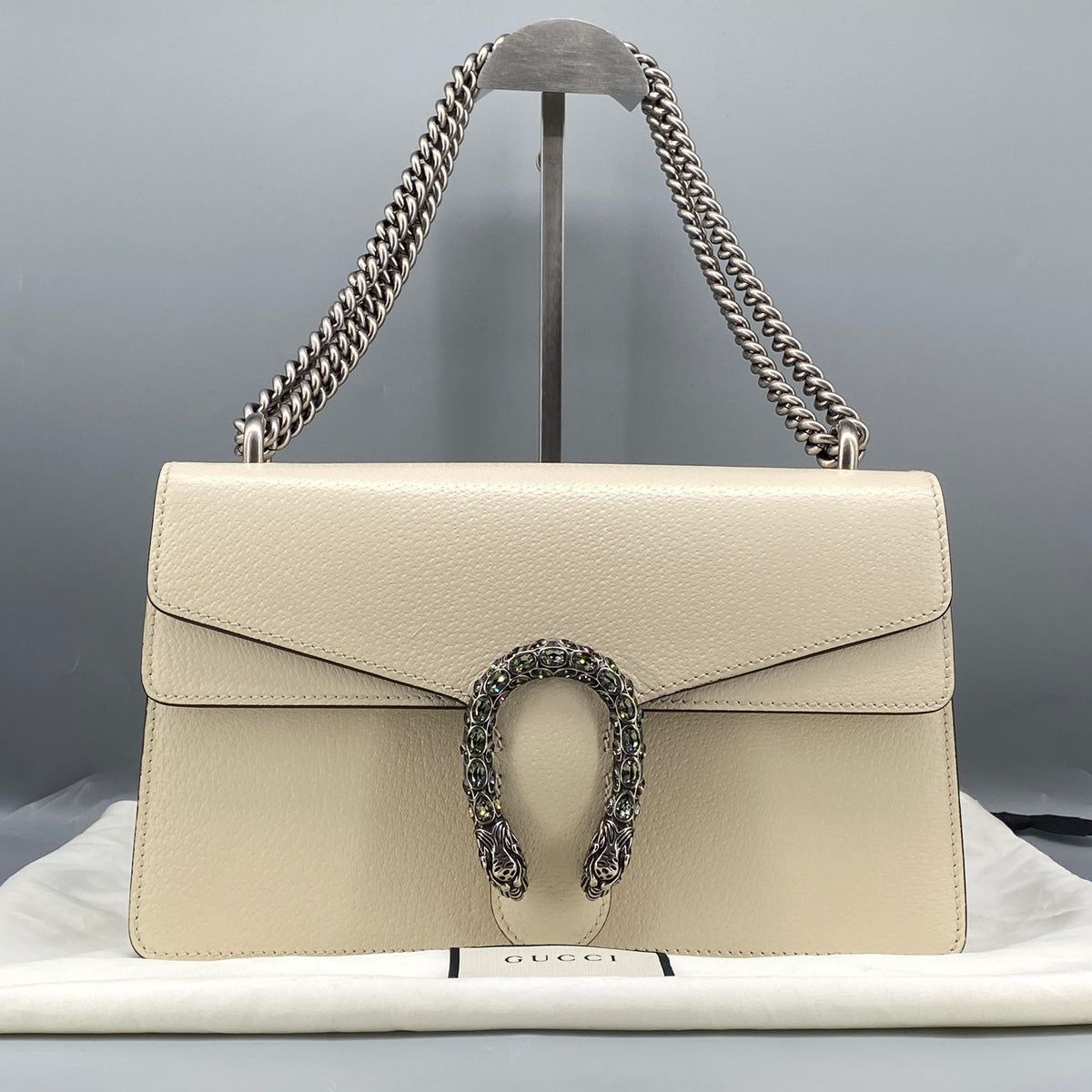 Gucci Medium Dionysus Shoulder Bag Cream Leather