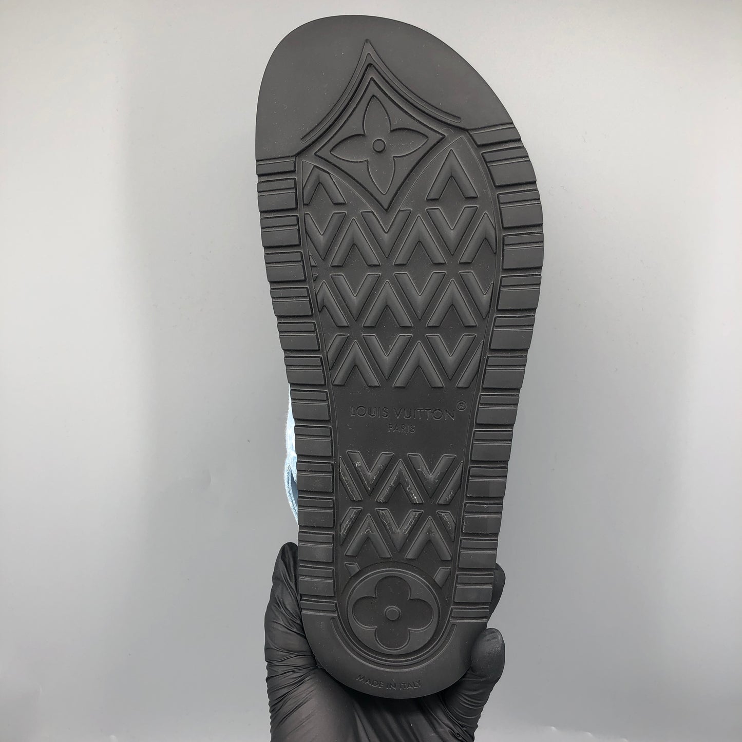 Louis Vuitton Unisex Monogram Sandals Size 38.5 Light Blue