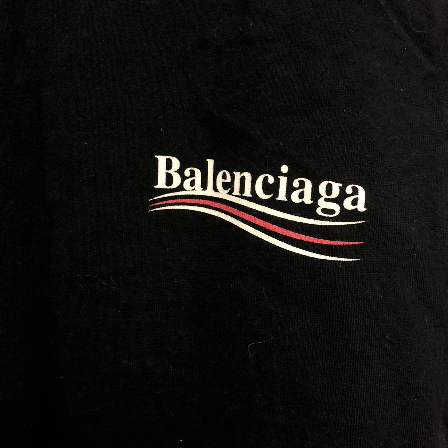 Balenciaga Black Logo Print T-Shirt Size S