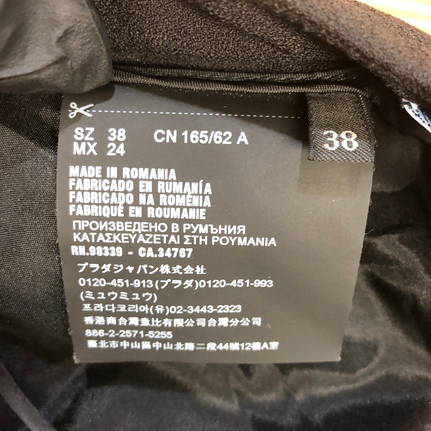 Prada Black Pleated Midi Skirt Size 38