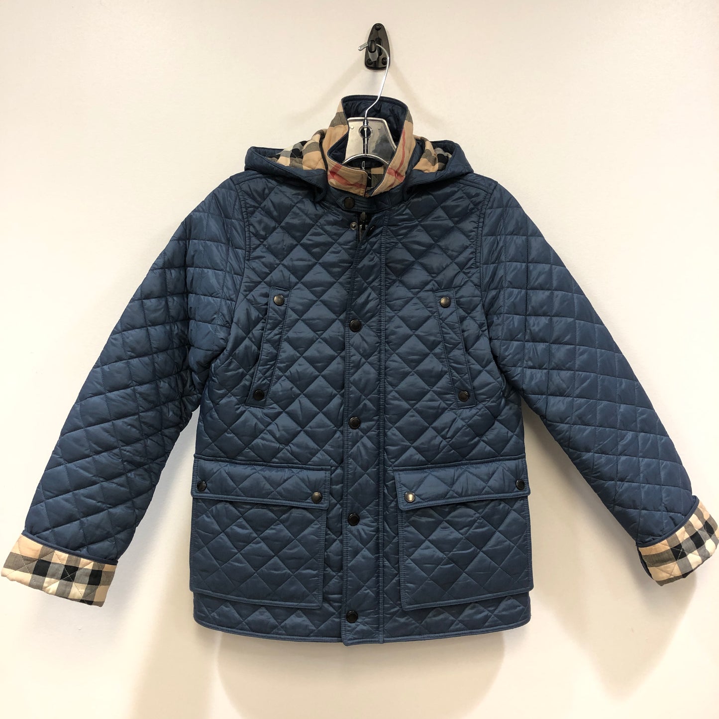 Burberry Kids Quilted Jacket 14Y (164cm) Navy Blue