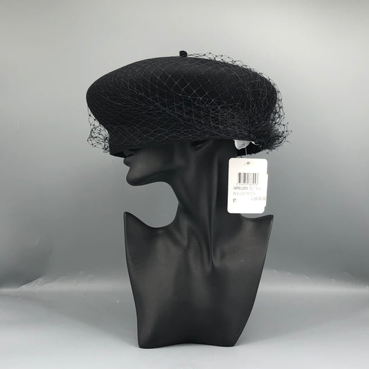 Christian Dior Black Beret Hat 57cm