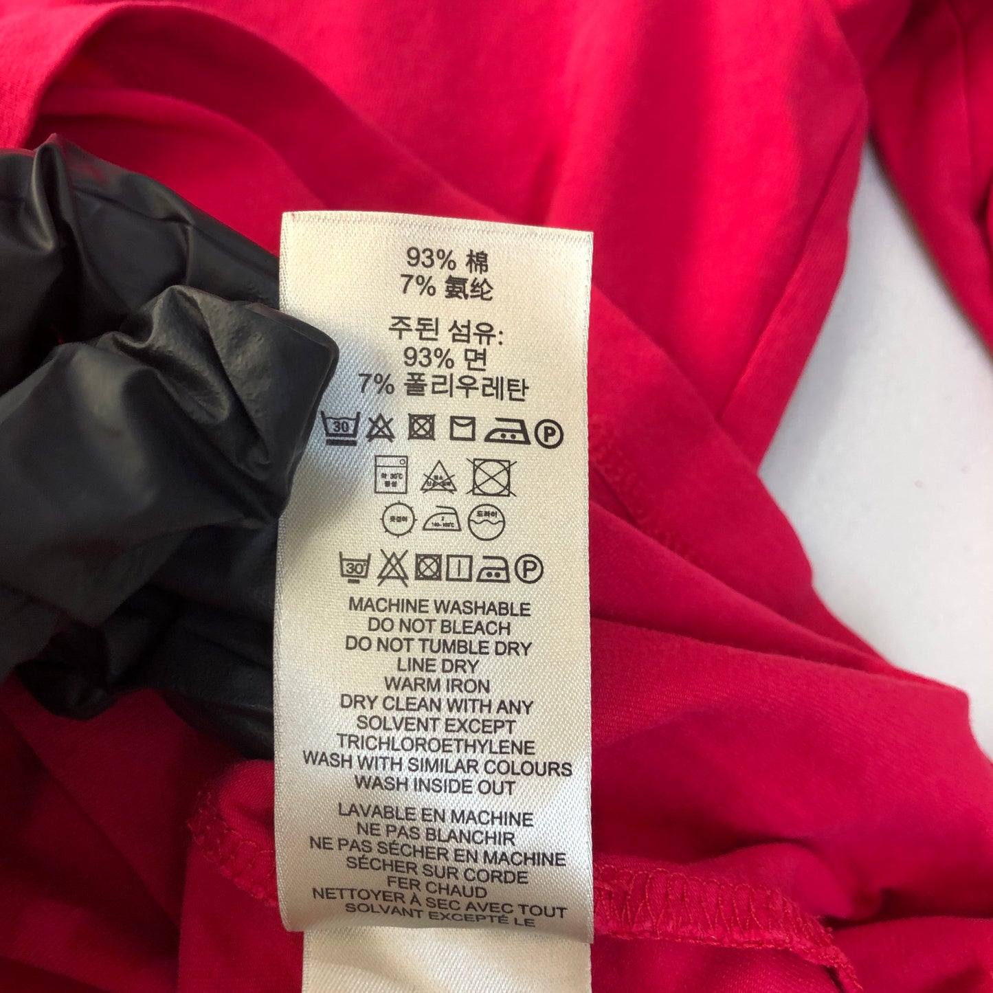 Burberry Classic Check Cuff Red Jersey Half Sleeve Top Size S