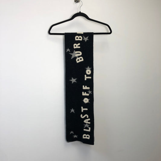 Burberry Black Children Star Print Wool Scarf 156*21cm