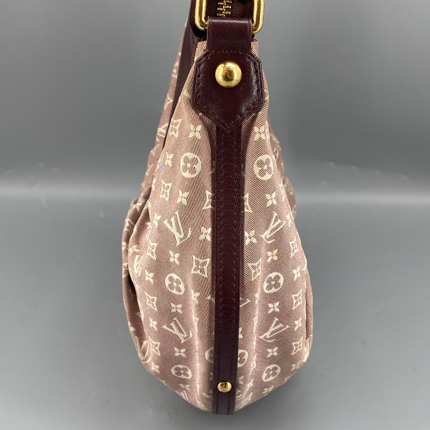 Louis Vuitton Dusty Rose Denim Monogram Mini Lin Hobo Shoulder Bag