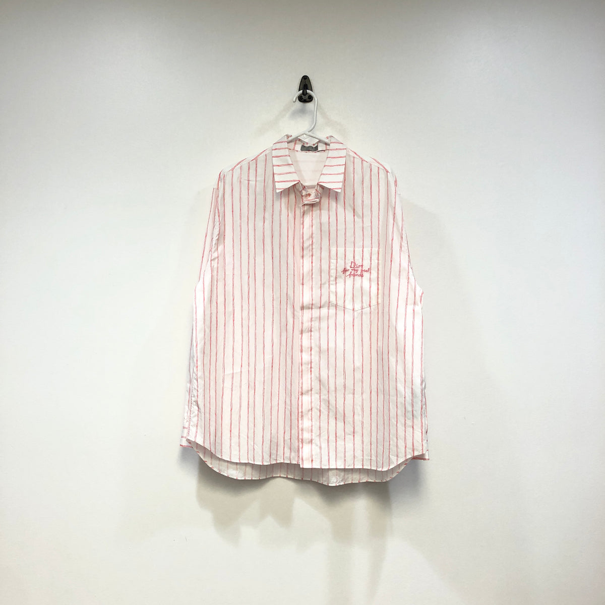 Christian Dior And HYLTON NEL Oversized Pink White Shirt size 39