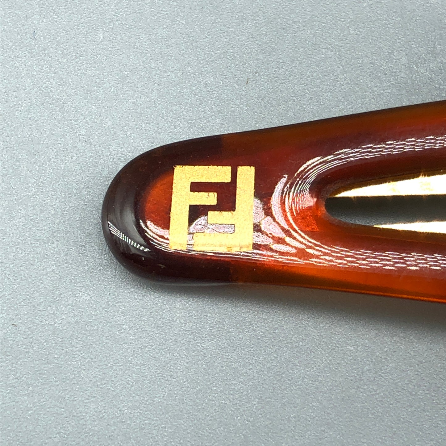 Fendi Kids Plush Bear Resin Alligator Hair Clip