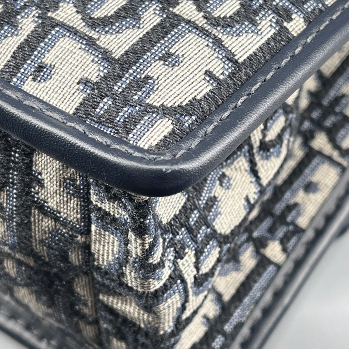 Christian Dior Navy Blue Oblique Jacquard 30 Montaigne Shoulder Bag