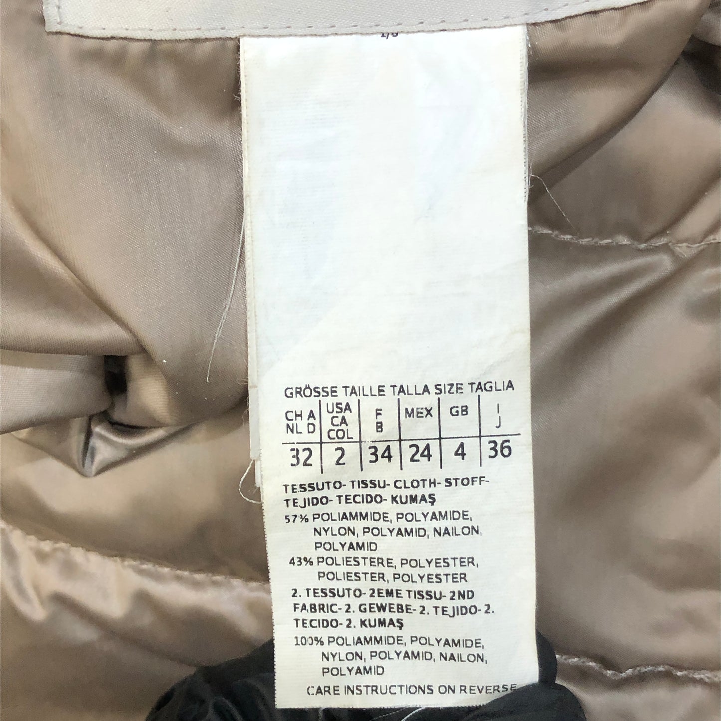 ‘S Max Mara Beige Lightweight Hooded Belted Down Mid-Length Coat Size 2