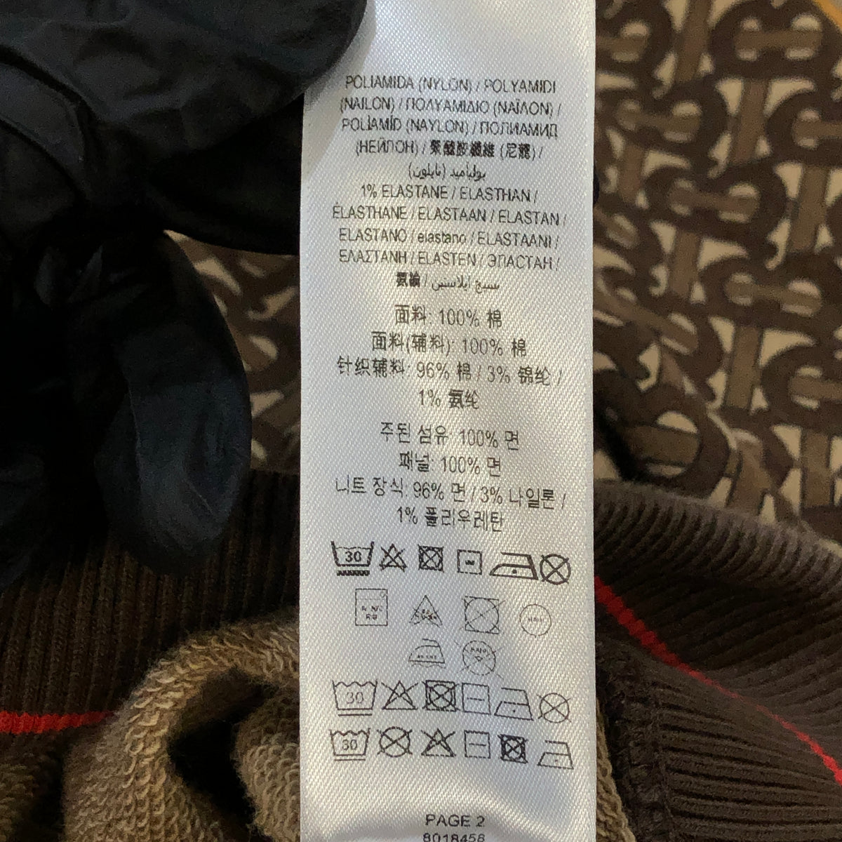 Burberry Brown TB Monogram Hoodie Size S