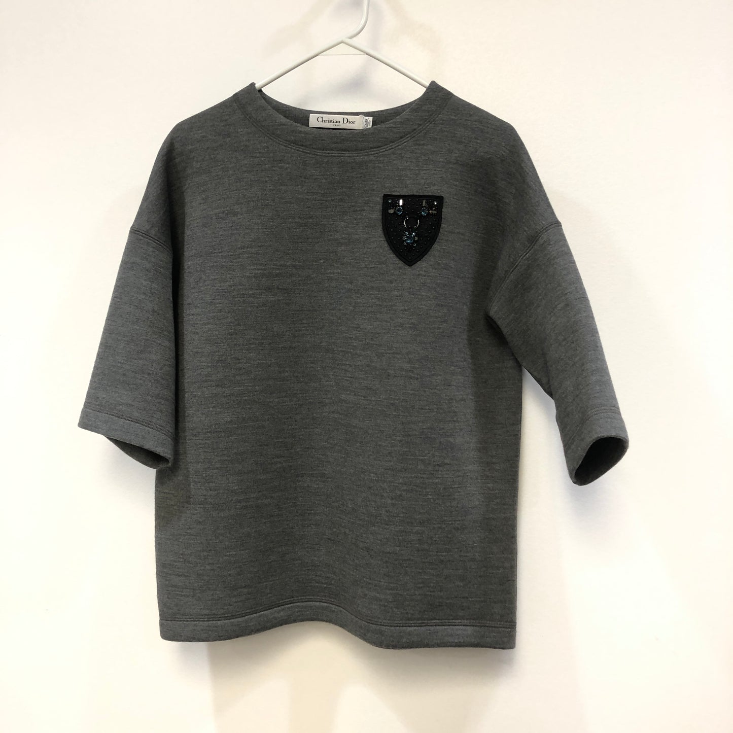 Christian Dior Embellished Crest Top Size 34