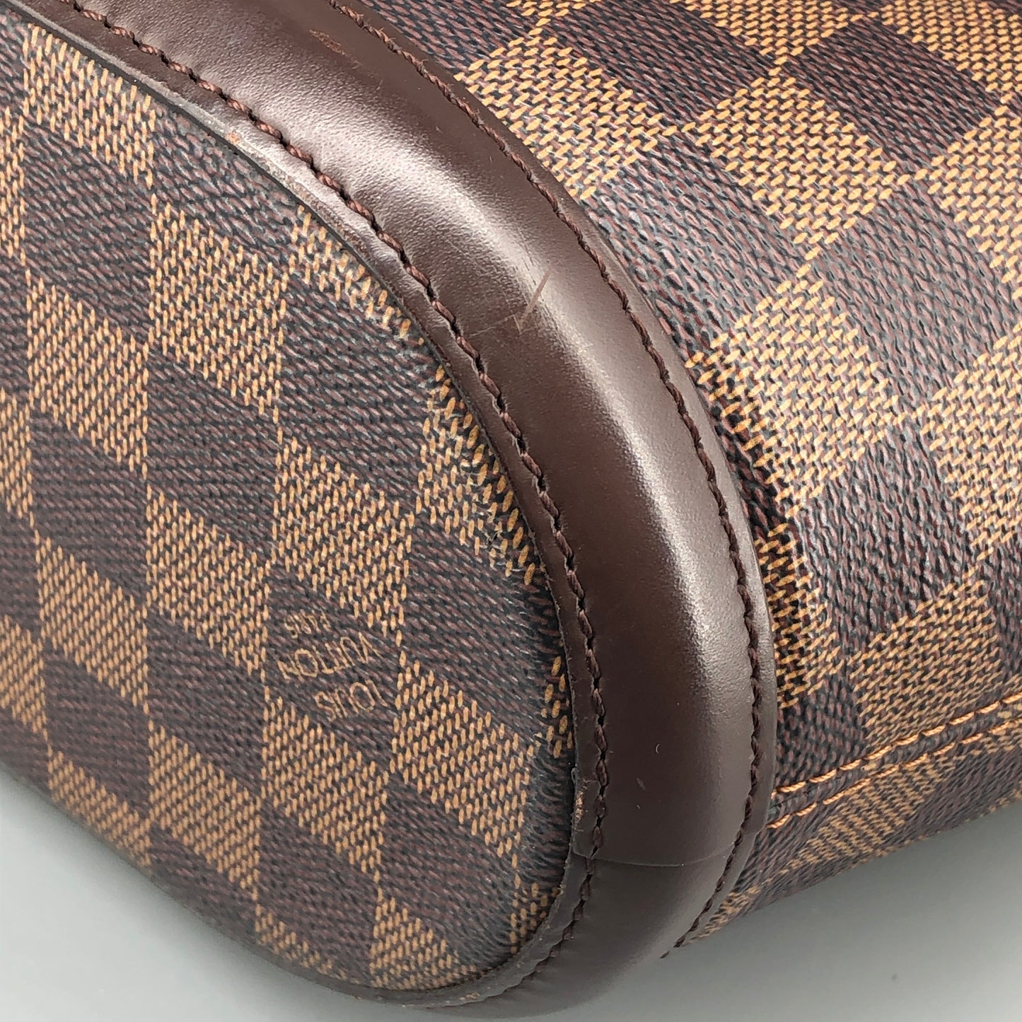 Louis Vuitton Damier Ebene Manosque Handbag Brown