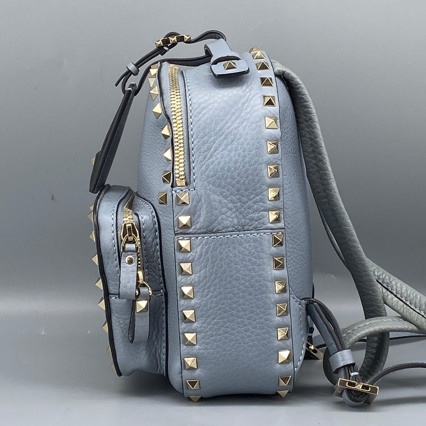 Valentino Slate Blue Rockstud Backpack