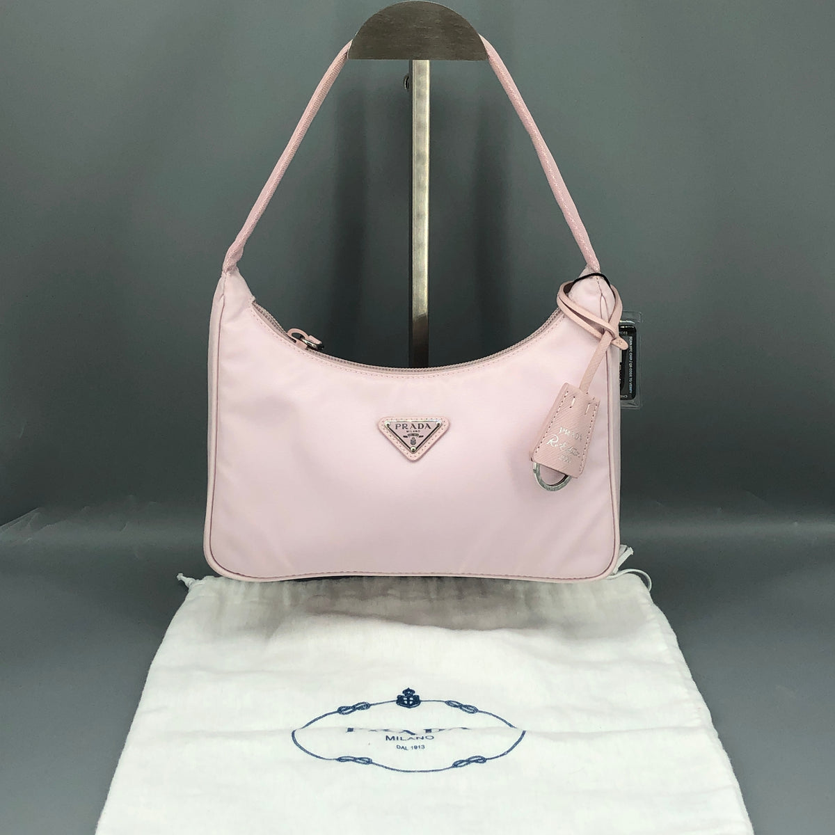 Prada Blush Pink Re‑Nylon Hobo Shoulder Bag