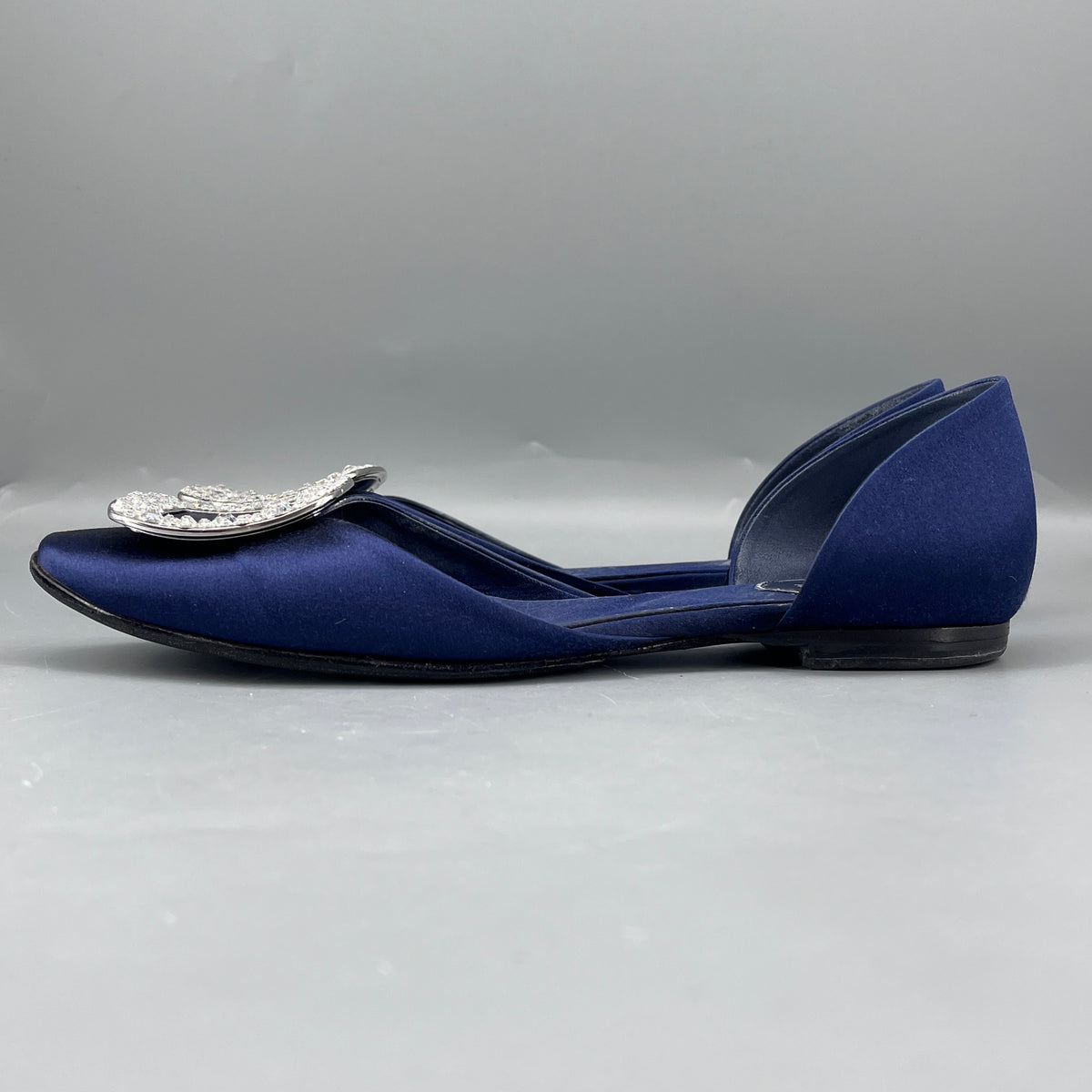Roger Vivier Deep Blue Women D'Orsay Flat Shoes Size 36.5