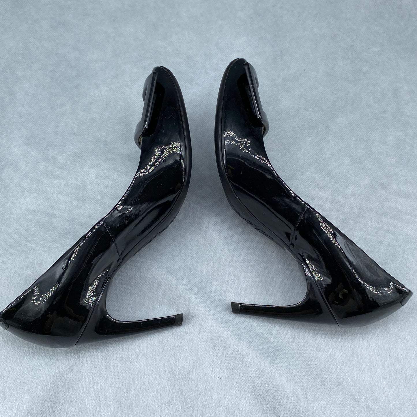 Roger Vivier Women's Black Patent Strass Buckle Pumps Size 36