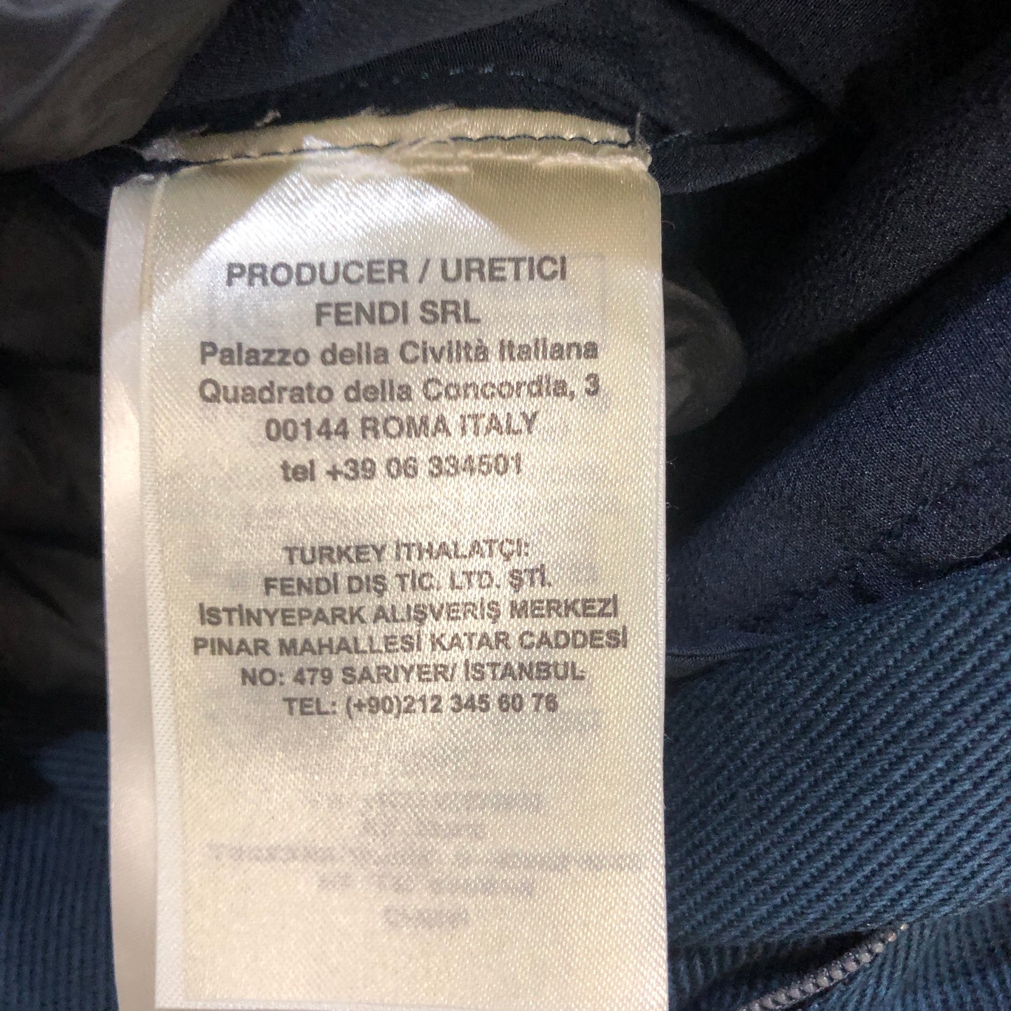 Fendi Navy Blue Balloon Cropped Trousers size 38