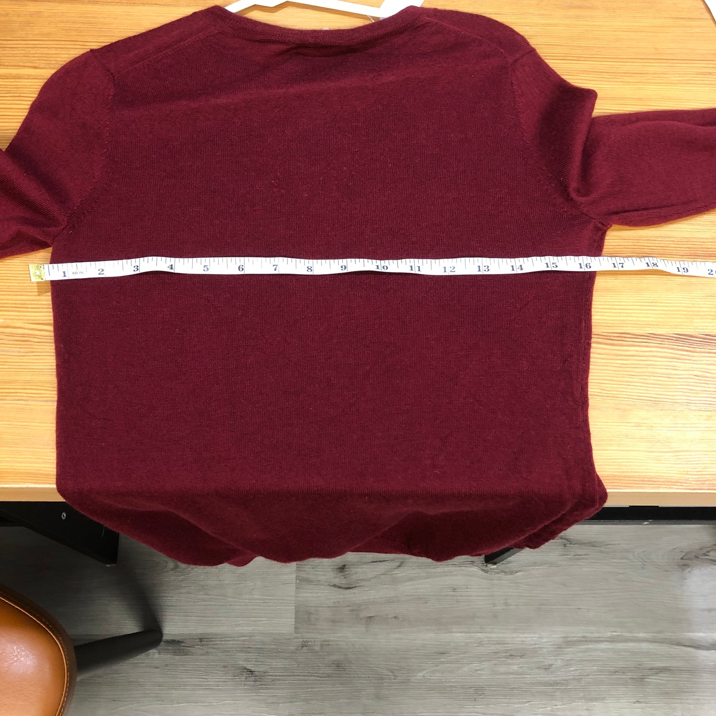 Burberry Burgundy Fine Knit Crew Neck Jumper Size S