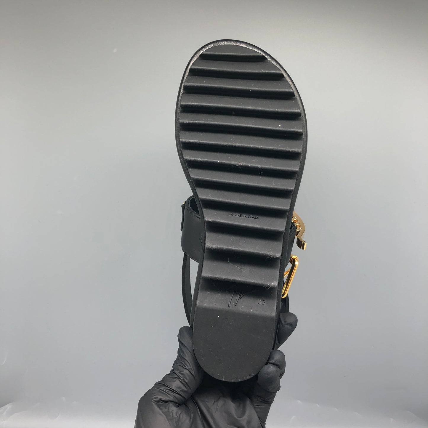 Giuseppe Zanotti Women's Black & Gold Platform Sandals shoes 36