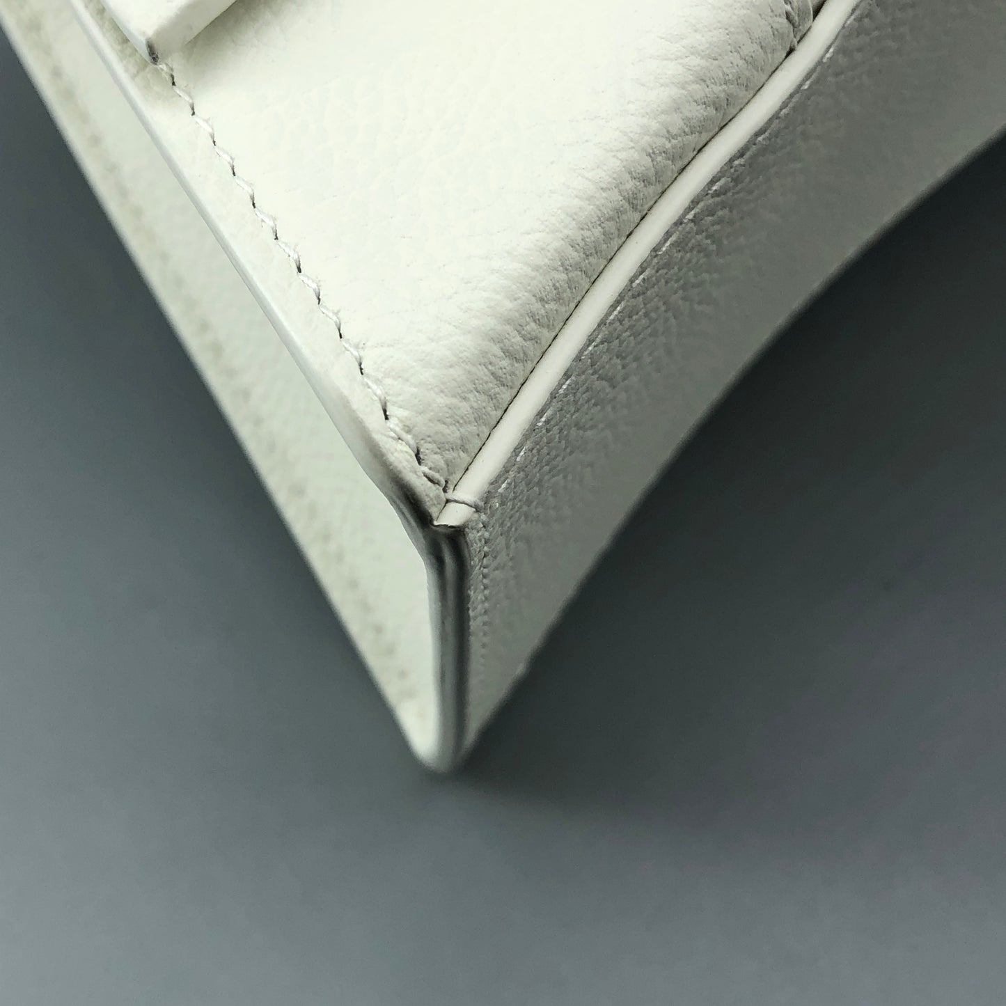 Balenciaga Hourglass Small Top Handle Bag White Smooth Calfskin