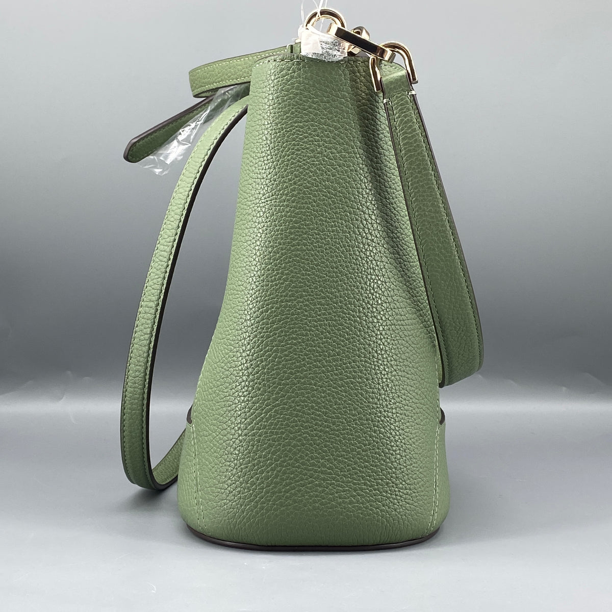Kate Spade Green Pebbled Leather Bucket Shoulder Bag