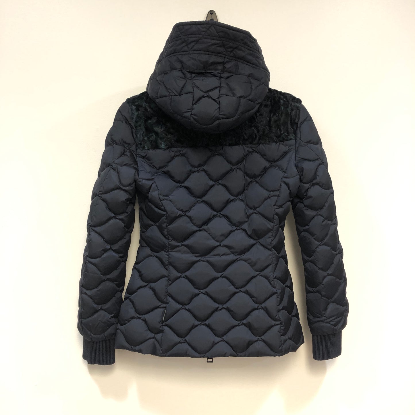 Moncler Dark Blue Quilted Down Jacket Size 00