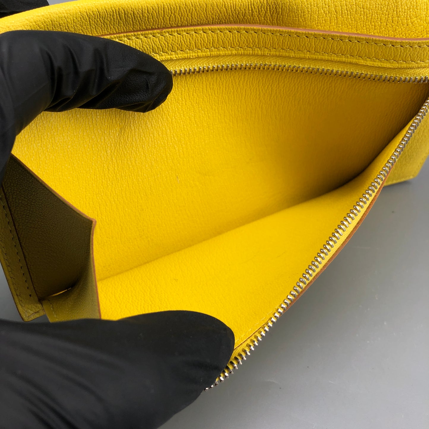 Hermes 2011 Bearn Alligator Long Wallet Yellow