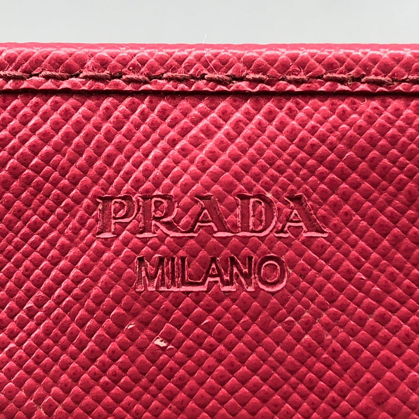 Prada Saffiano Leather WOC Wallet On Chain Hot Pink