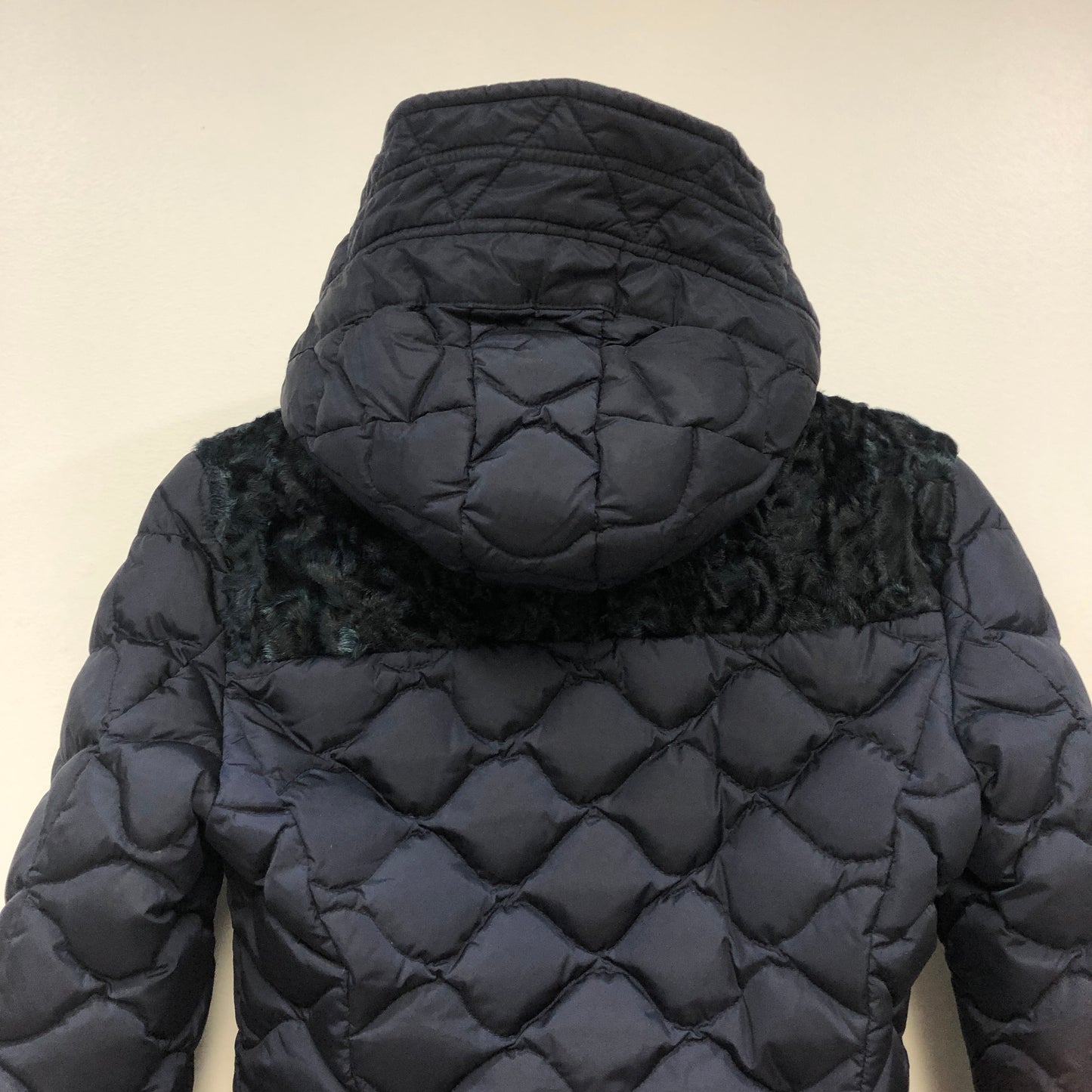 Moncler Dark Blue Quilted Down Jacket Size 00