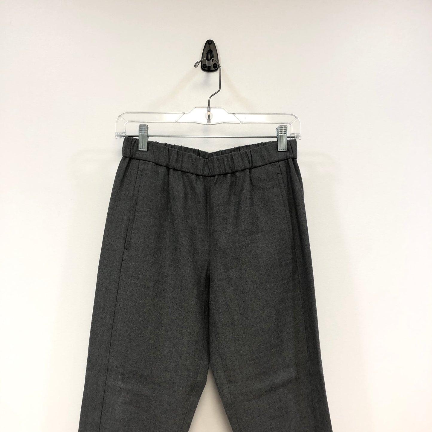 Theory Grey Elastic Waist Tapered Ankle Pants Size P/TP