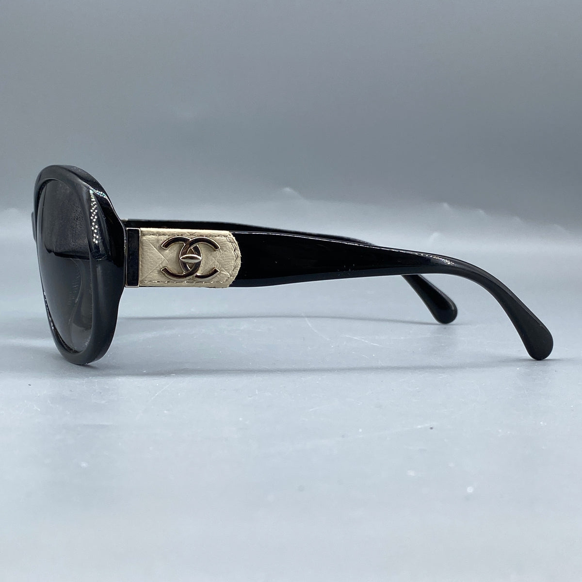 Chanel Oval Sunglasses Black