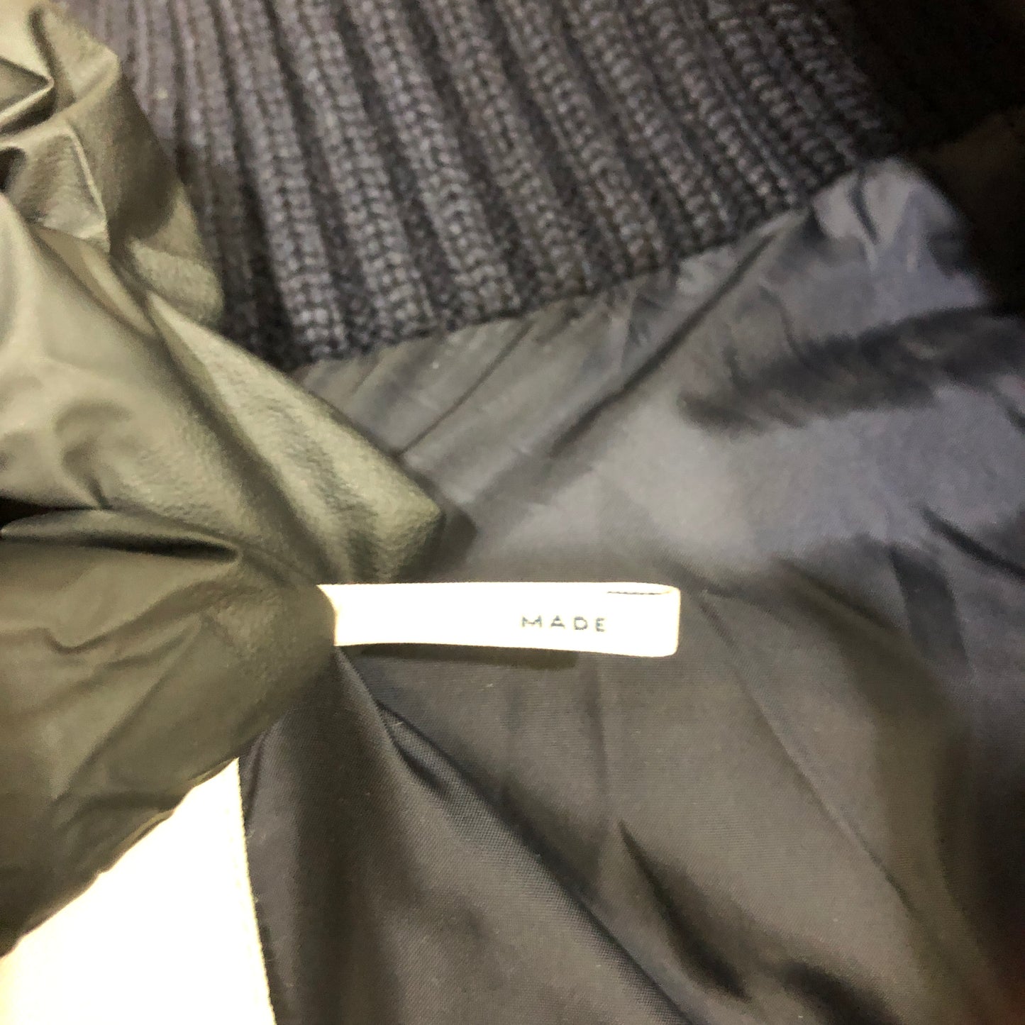 Moncler Hooded Down Jacket Size 7 Navy Blue/Black