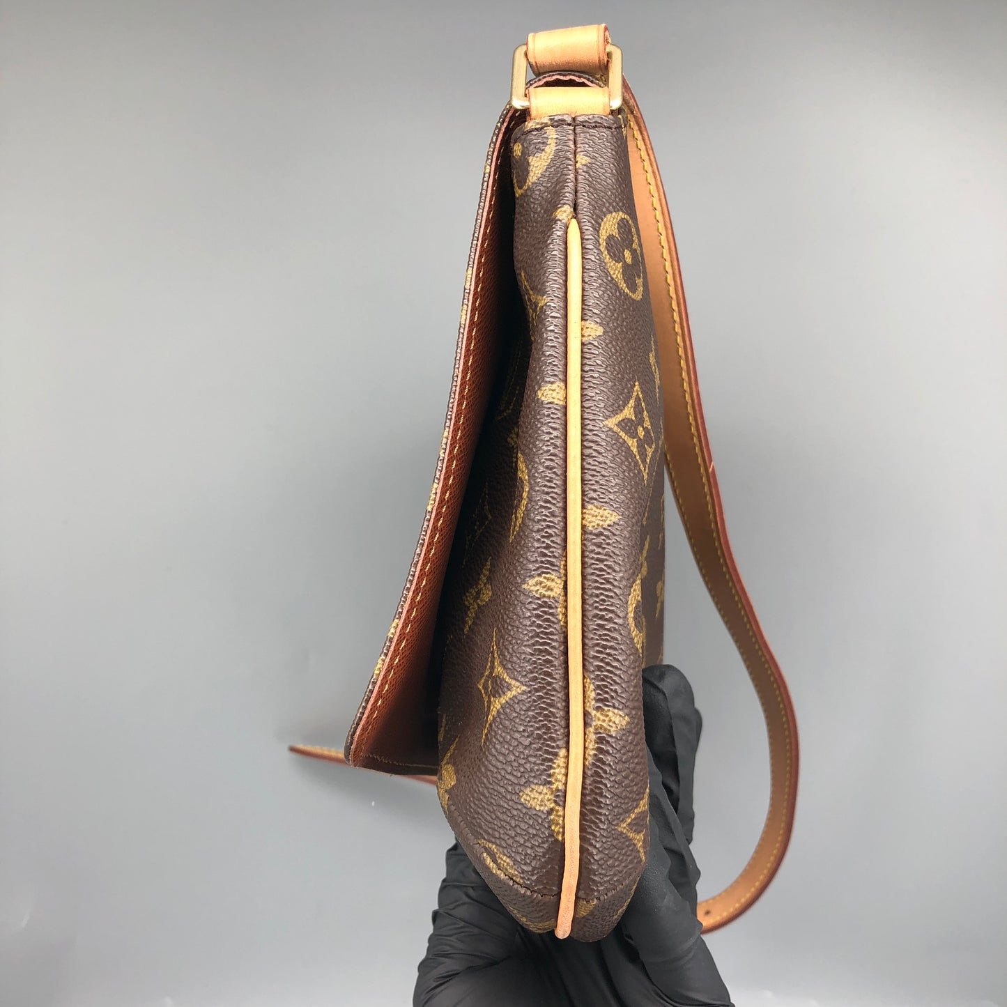 Louis Vuitton Monogram Musette Tango Crossbody Bag Brown