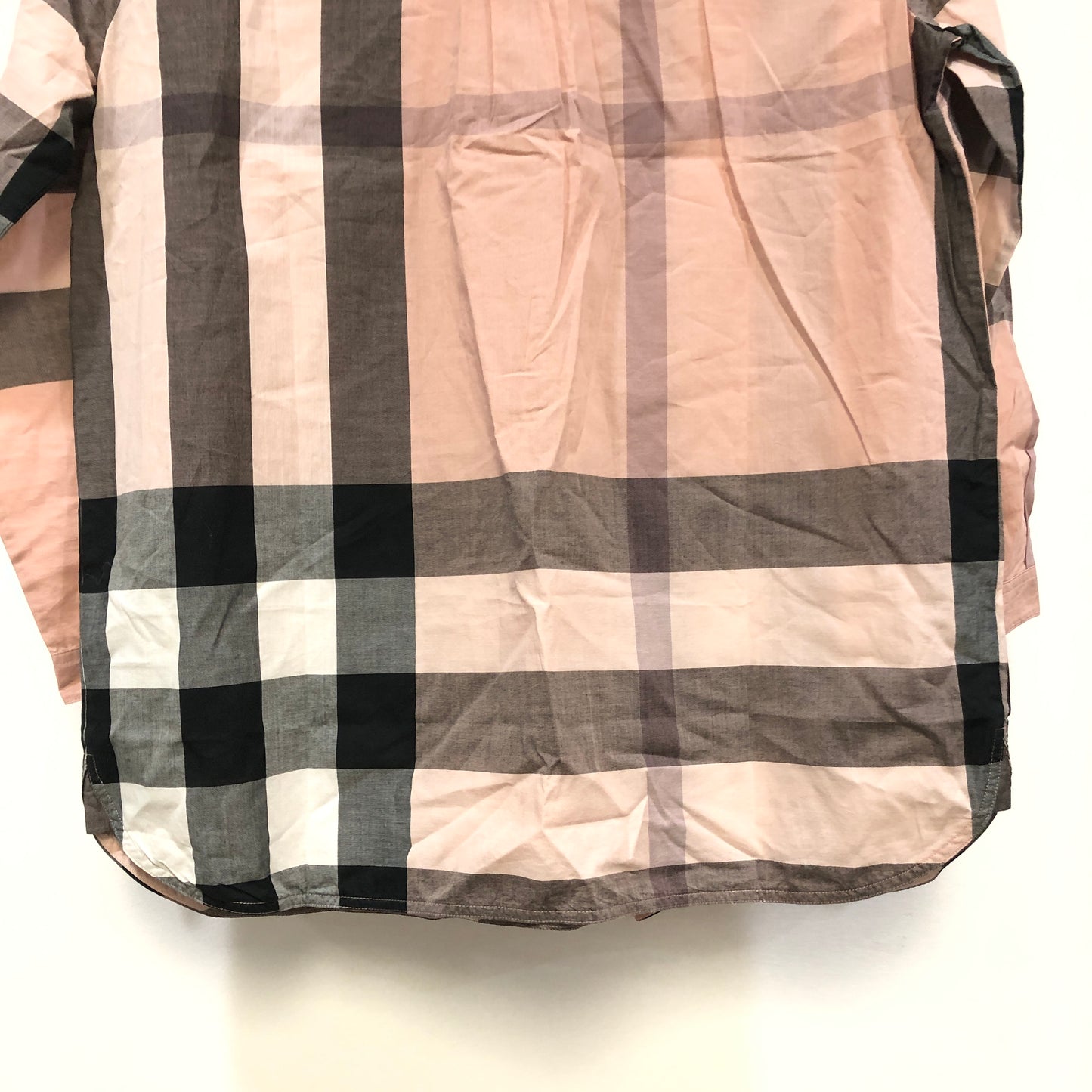 Burberry Mist Pink Vintage Check Long Sleeve Shirt Size 6