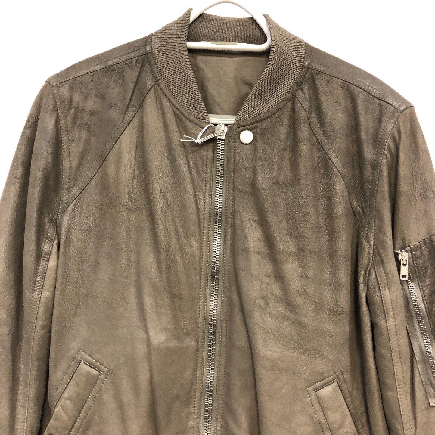 Rick Owens Leather Bomber Jacket Size 40 Dust